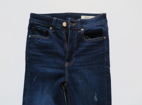 Štýlové tmavomodré skinny džínsy, marks & spencer,xs