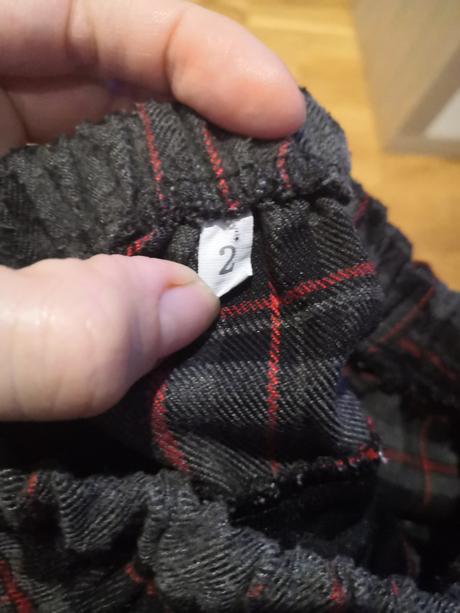 Komplet 92 červený leginy tričko sukna, f&f,92