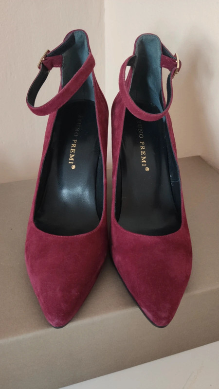 Bordové kožené lodičky bruno premi, 38