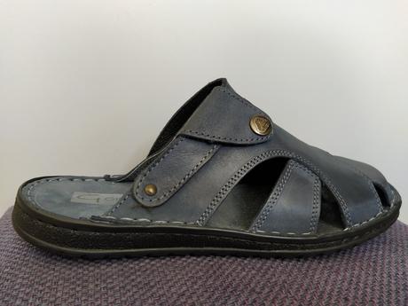 Kožené sandále - šľapky, 41 / 42