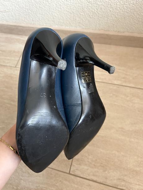 Kožené lodičky gold but -37, 37