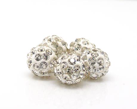 Shamballa korálky  - crystal top kvalita 50 kryšt., 