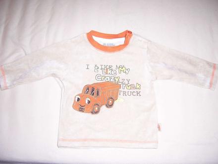 Béžová,plyšová mikina, 74