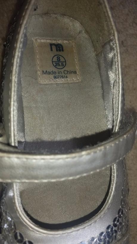 Strieborné topánočky, mothercare,25