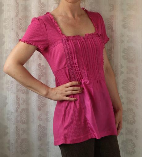 Ružová tričkobluzka s háčikmi next veľ.40, next,l