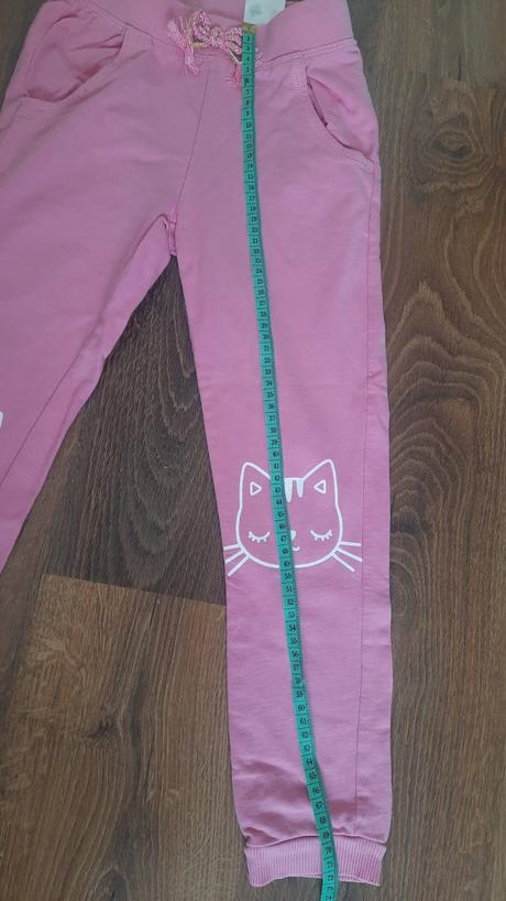 Ružové tepláky, h&m,128