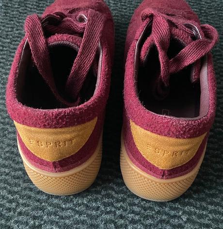 Burgundy tenisky esprit, esprit,37