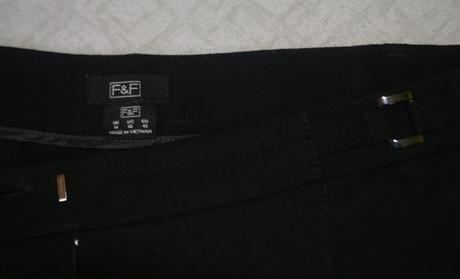 F&f - čierne nohavice veľ.l, f&f,l