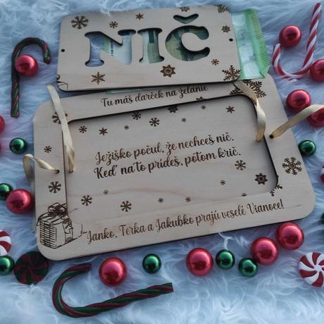 Vianočné nič - obálka na peniaze,