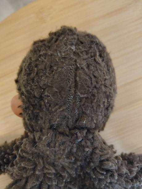 Retro mončičák, monchhichi, cca 19 cm,