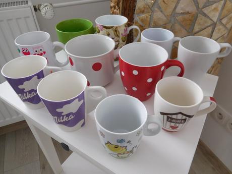 Šálky nové-nepoužívané, rozne,, 