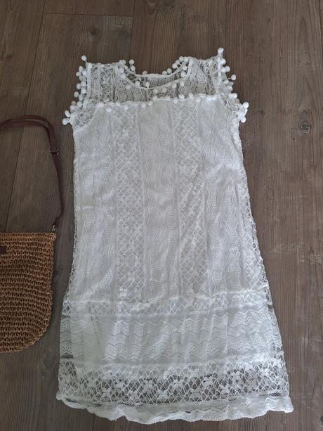 Biele letne saty hackl, s