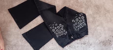 Moderné džínsy s trblietkami, 146