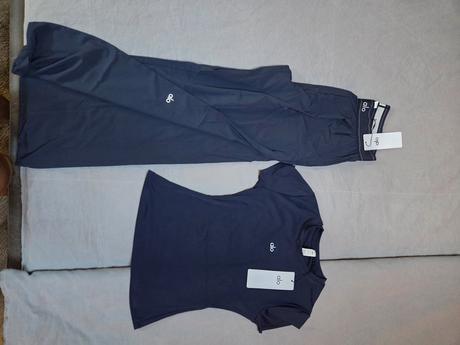 Set alo yoga (široké nohavice suit up + tr, m
