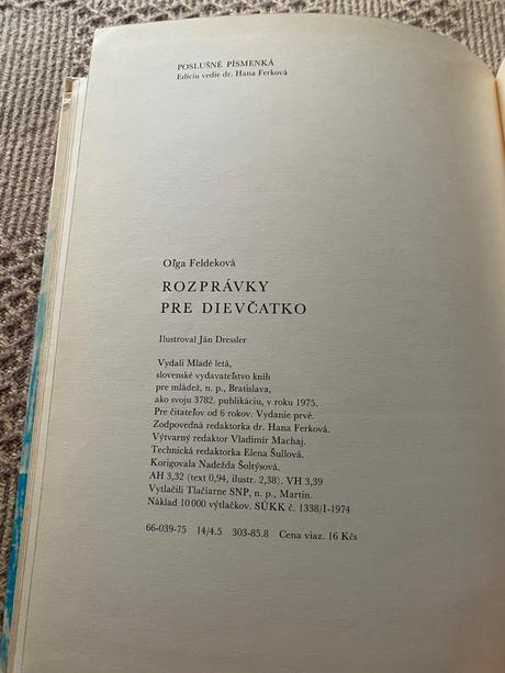 Oľga feldeková rozprávky pre dievčatko 1975,
