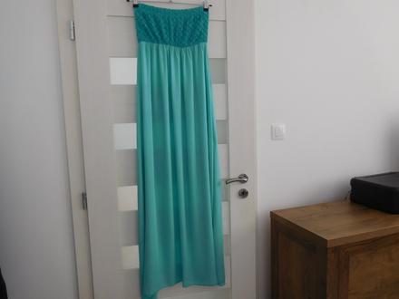 Dlhé šaty dámske  36/38v, pružné top top stav,, 36