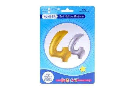 Balónik číslo strieborná,