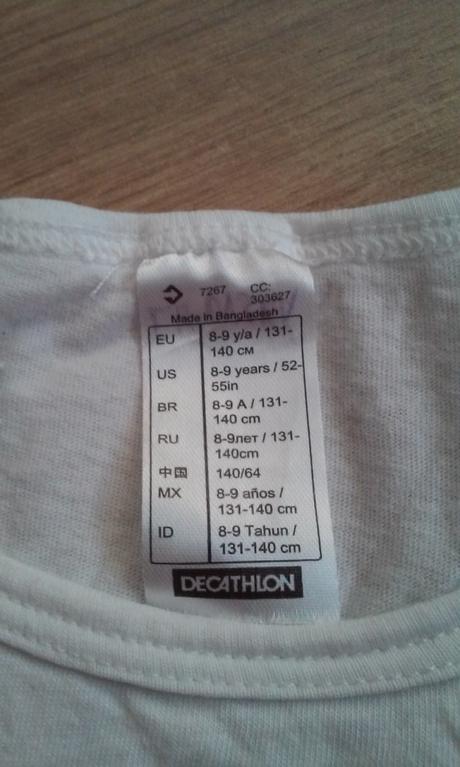 Športové tričko, decathlon,134