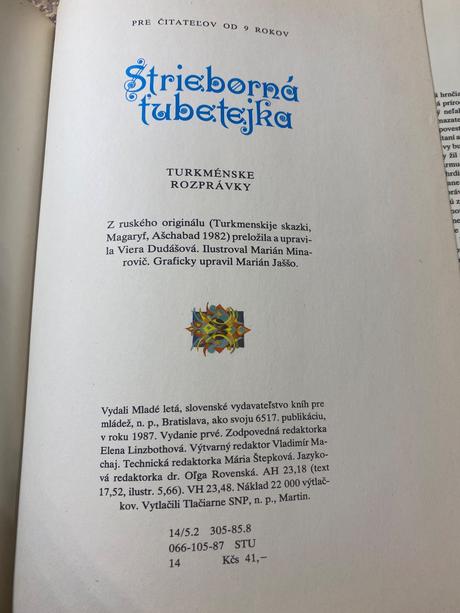 Strieborná ťubetejka turkménske ľudové rozprávky, 