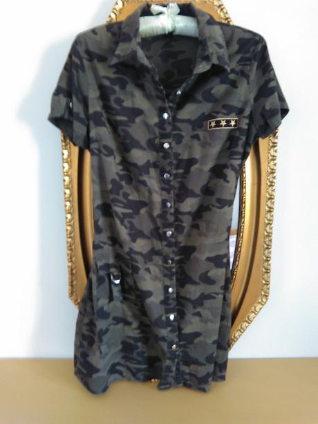 Maskáčové košelové šaty, house,m