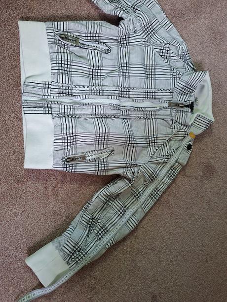 Károvaná prechodná bundička, 128