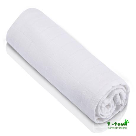 Bambusová plienková osuška 80 x 100cm biela,