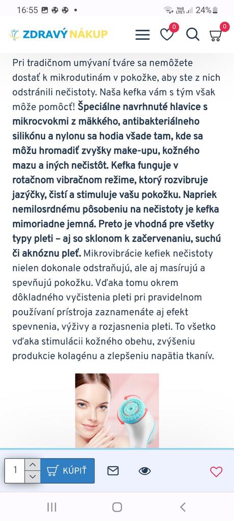 Elektrická kefa na tvár, 