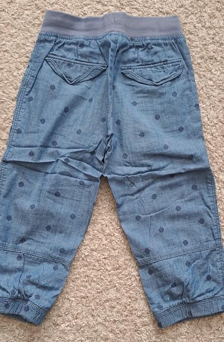 3/4 riflove nohavice, h&m,128