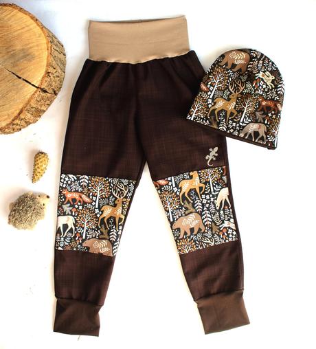 V lese, softshellové nohavice prechodné, 80 - 146