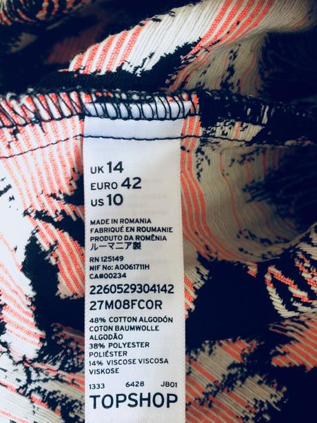 Topshop palmová sukňa vel.42/l, topshop,42 / l