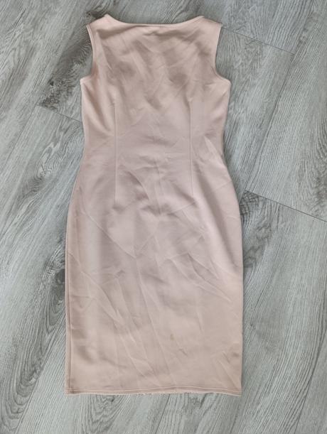 Znackove saty nude/pudrovej ružováfarby, marks & spencer,m