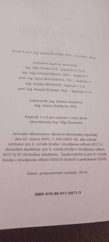 Účtovníctvo pre 4.ročník obchodných akadémií praco, 