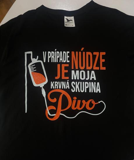 Tričko-pivo je moja krvná skupina, xl