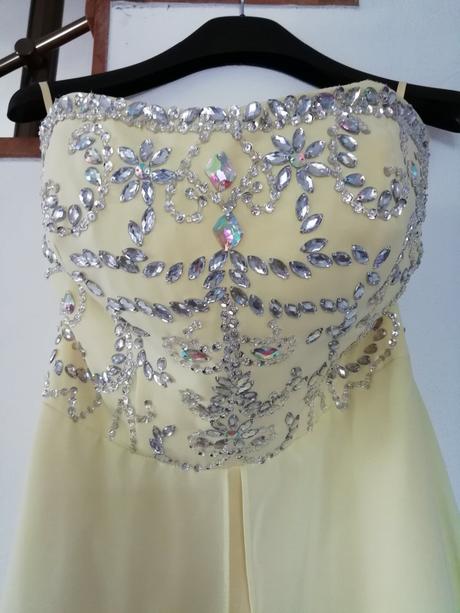 Spoločenské šaty - žlté, xs