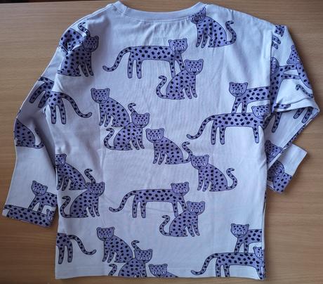 Fialové tričko s leopardmi, lindex,116