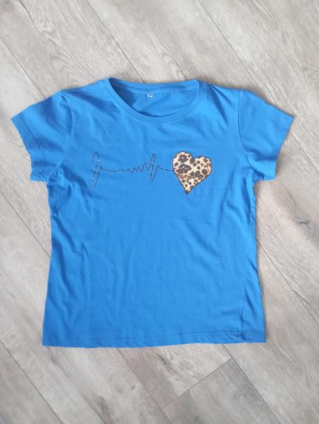 Krásne sýtomodré tričko s/m, 164