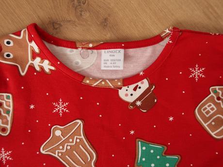 Vianočné šaty lindex 122/128 (6-8 r.) perníky, lindex,122