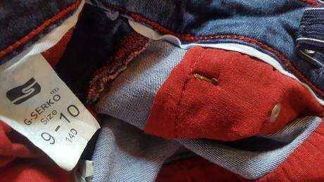 Trištvrťové nohavice, denim,140