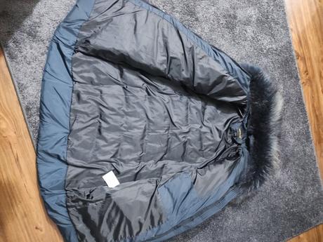 Modrá luxusna bunda, xl