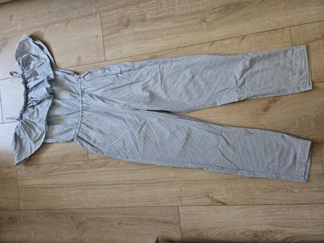 Prúžkovaný overal na ramienka, h&m,xs