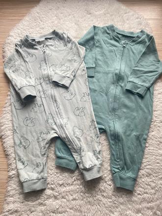 Zelenkaste pyzamka na zips h&m, h&m,62