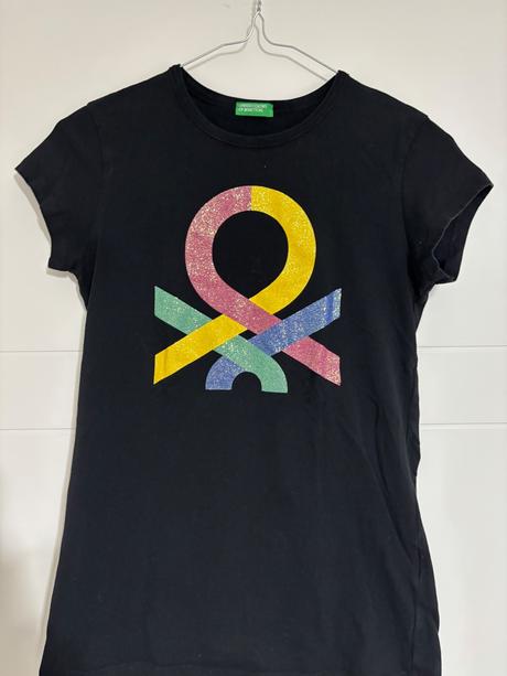 Čierne tričko, benetton,170