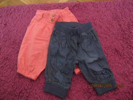 2 ks - tenké 3/4 nohavice, next,92