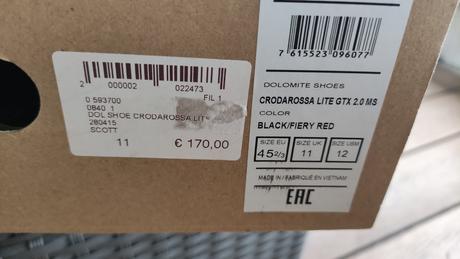 Dolomite 45 2/3 gore tex, 45