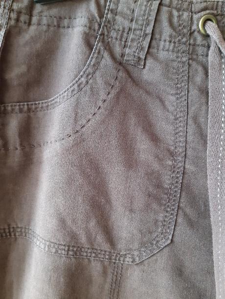 Hnedé ľanové nohavice, cherokee,36