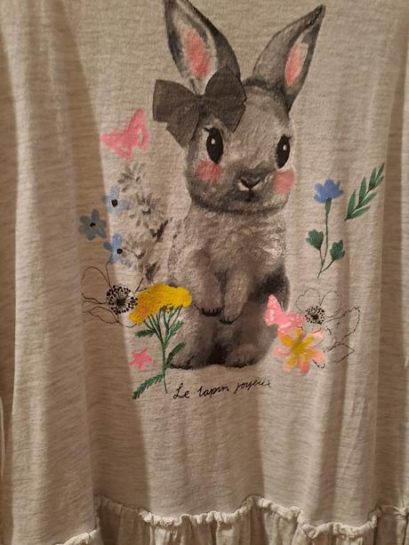 Šaty so zajkom, h&m,140