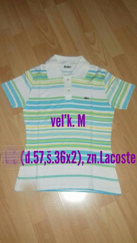 Dámske/ dievčenské tričko-polokošeľa, lacoste,s