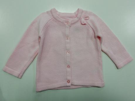 Ružový sveter s mašličkou, nutmeg,68