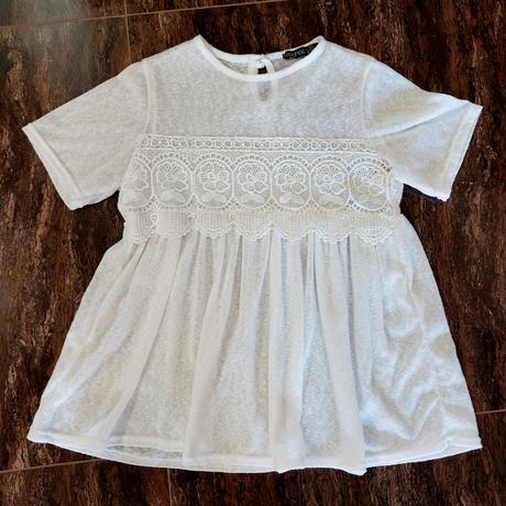 Biely top boohoo, xs