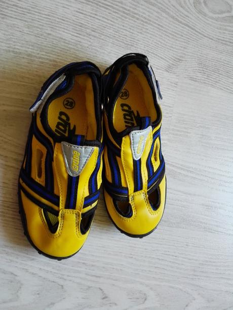 Tenisky č.28-29,pestré žlté aju do vody, 28